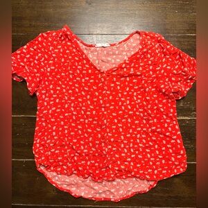 Elodie Coral Floral Top